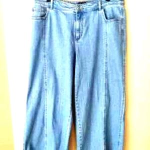 Du Jour blue jean Capri women size 14